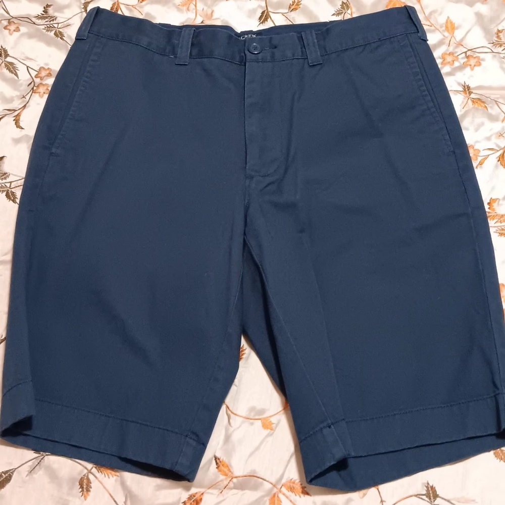 J. Crew Rivington Bundle(2) Shorts Sz33W Khaki/ Navy Blue Flat Front - Picture 4 of 14